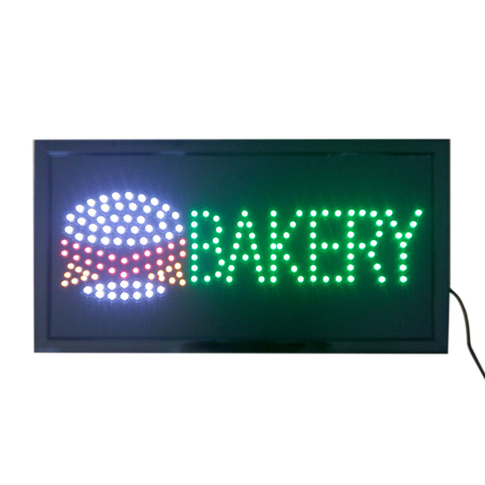 Bakery Neon Lights LED Animated Customers Attractive Sign 110V