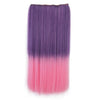 Long Straight Bundles 60cm 23.62" Gradient color hair extension piece 5  clip