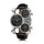 Multi Time-Zone Stainless Steel Quartz Wrist Watch black