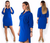 Plus Size Blue/Black/Green/Red T Shirt Tshirt Style Long Casual Dress