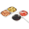 Acero Inoxidable Aderezo Plato Mostaza Plato con 2 Funda Cuadrado