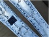Sexy Blue Denim Cloth Patch Distress Skinny Stretch Jeans
