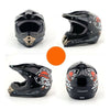 Moto Motocicleta Escúter Casco de Seguridad Brillante Calavera Negro