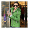Winter Woman Hoodied Short Plus Size Down Coat   green