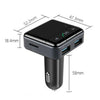 BC12 Car Bluetooth MP3 Handsfree Dual USB Charger FM Transmitter