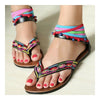 Flat Embriodered Sandals Beads Shoes