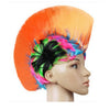 Lustroso Cresta de Gallo Pelo Punk Tapa Bright Peluca Rainbow Naranja