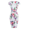 Fashionable Slim Dress Printing Pencil Dress   red