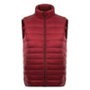 Man Thin Light Waistcoat Vest Down Coat Plus Size   red