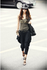 Women's Trendy Black Harem Baggy Pants Trousers