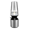 Nostalgic USB LED Blow Controlled Light Night Lamp Fake Kerosene Lamp   Silver