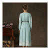 Vintage Embroidery Muslim Elegant Long Sleeve Long Dress  S