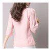 Han Chinese Clothing Improved Cotton&Flax Top Wear   pink