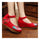 Old Beijing Cloth Shoes National Style Embroidered Thin Shoes   red