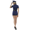 Bleu Policière Jeu Femme Refinement Uniforme Cosplay D'Halloween