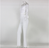 Romantic White Blue Black Eyelash Lace Strapless Jumpsuit Overalls