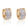 Fresco Pendientes 18Ct Oro Platino Galvanizada Amarillo