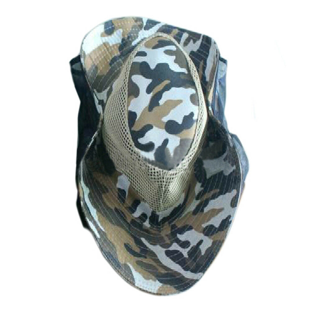 Camouflage Black Gauze Beekeeper Hat Yellow