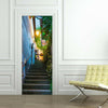 New 3D DIY PVC Waterproof  Door Wall Mural Sticker Vintage Street qd043