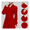Vintage Preppy Style Long Dress Big Peplum  S