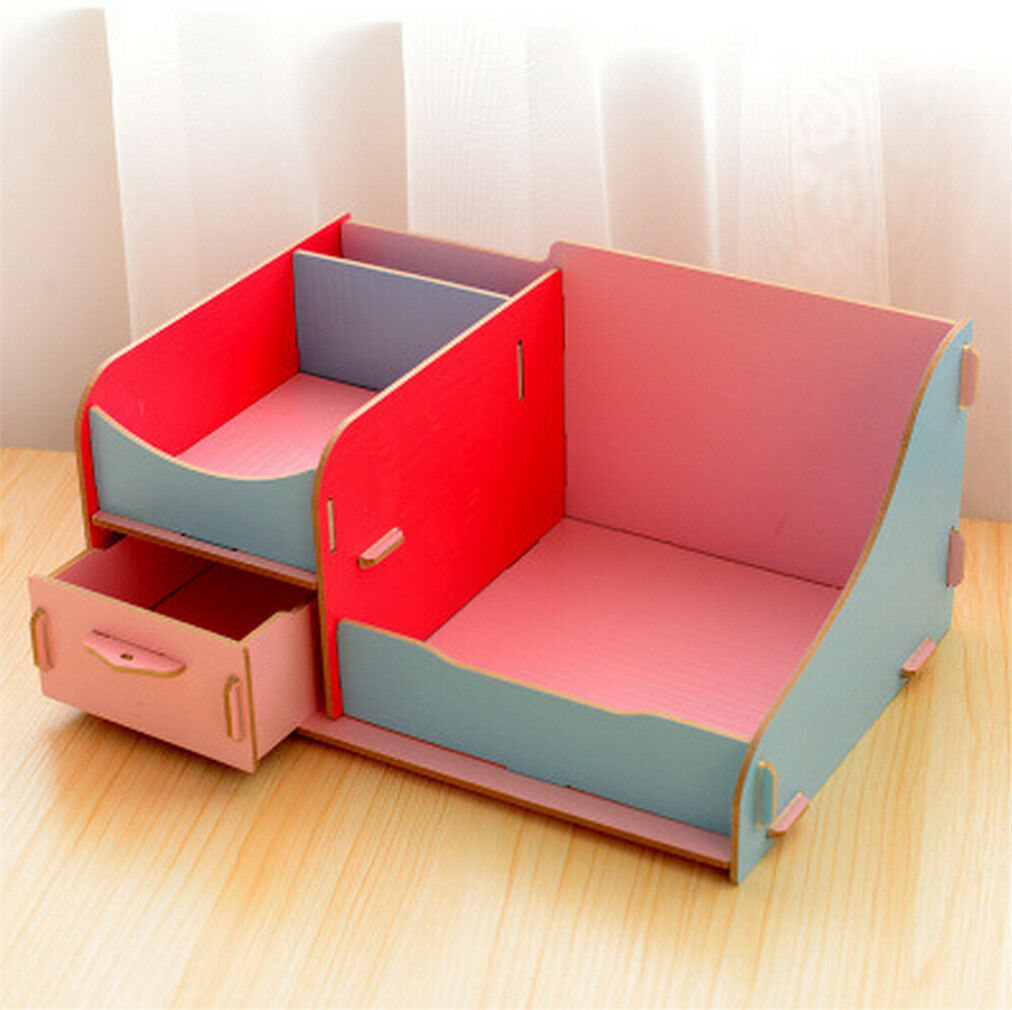 Wood Cosmetic Storage Box Desk Cantainer Drawer Multi Layers Jewelry Organizer S