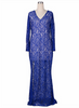 Black  Blue Full Lace Fishtail Maxi Long Gown Evening Cocktail Party Dress Plus