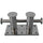 Marine Stainless Steel Mooring Rope Bitt Base 2 Poles