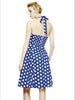 50s Rockabilly Retro Audrey Hepburn Womens Halter Strappy Polka Dot Swing Dress