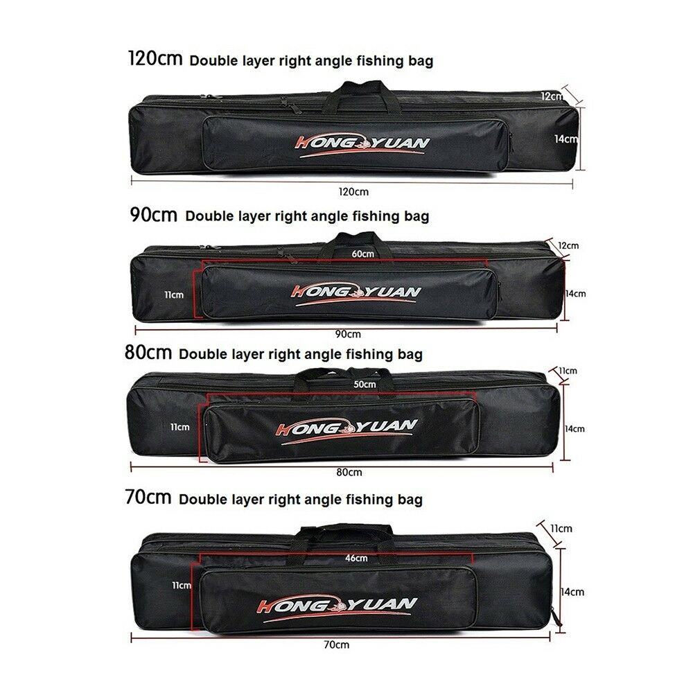 Double Layer 80cm Large Capacity Fishing Tackle Bag For Sea Fishing,  Foldable Fishing Rod Bag