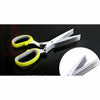 Sharp 5 Hoja Hierba Tijeras Cocina Tenazas Dispositivo Herramientas Multi