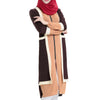 Muslim Short Dress Long Sleeve Knit Fake 2pcs Suit