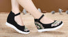 Chinese Ethnic Embroidery Inner high Heel Elevator Cheongsam Dress Shoes Flower