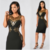 Sexy Bodycon Sundress  Floral Embroidered Boutique Party Dress Event Cocktail