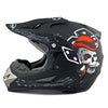 Moto Motocicleta Escúter Casco de Seguridad OPACO Calavera Negro
