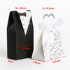 100 Pièces Cadeau de Mariage Bonbon Boite Chocolat Époux Épouse Robe Smoking