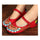 Old Beijing Cloth Embroidered Shoes Flat Casual   red