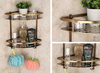 Antique Salle de Bain Accessoires Cosmétique Bain Article Coin Triangle