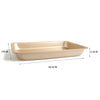 Horno Plato Antiadherente Hornear Herramienta Rectangular Dorado 30.6x19x3.3cm