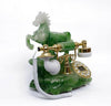 Vintage Antique Retro Caller ID Handset Desk Jade Telephone Hand free Horse Gree