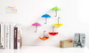 6 Piezas Moda Sombrilla Forma Ganchos de Pared
