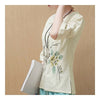 Han Chinese Clothing Improved Cotton&Flax Top Wear   beige