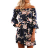 Floral off-the-shoulder boutique mini dress