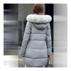 Talla Grande Remates en Piel Línea-a Medio Largo Relleno Coatight Gris