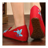 Old Beijing Cloth Embroidered Shoes Small White Shoes   red