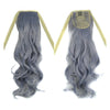 Wig Horsetail Black to Granny Grey Curled