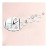 Lucky Clover Mirror Living Room Creative Wall Clock
