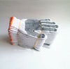 White Cotton Protect Gloves with Anti-slip Point Elastic Knit Wrist Regular Size