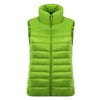 Down Coat Woman Short Slim Thin Light Plus Size Waistcoat   green