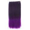 Long Straight Bundles 60cm 23.62" Gradient color hair extension piece 5  clip