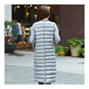 Hiver Milieu Long Mousseline Col Montant Velours Fin Coton Manteau Gris